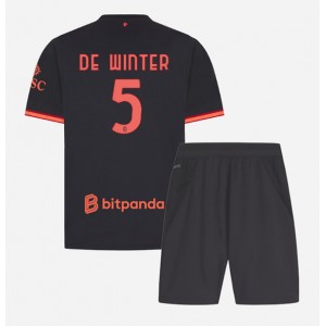 AC Milan Koni De Winter #5 Jalkapallovaatteet Lasten Kolmas peliasu 2026-27 Lyhythihainen (+ Lyhyet housut)